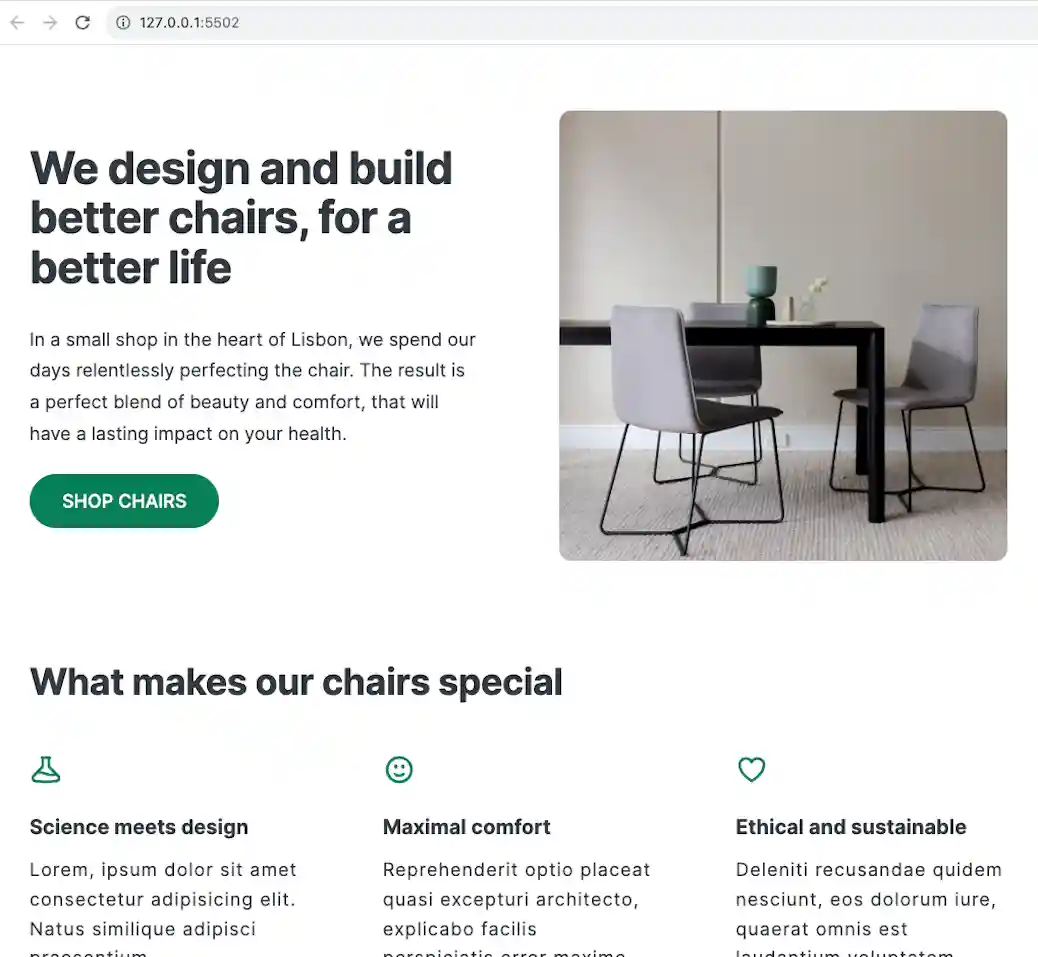 furniture shop website build project thumbnail